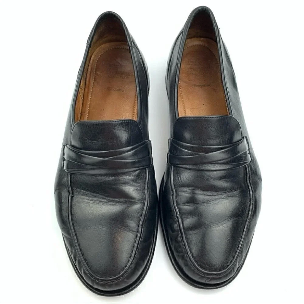 Allen Edmonds Bergamo loafers 10.5 E black Italian